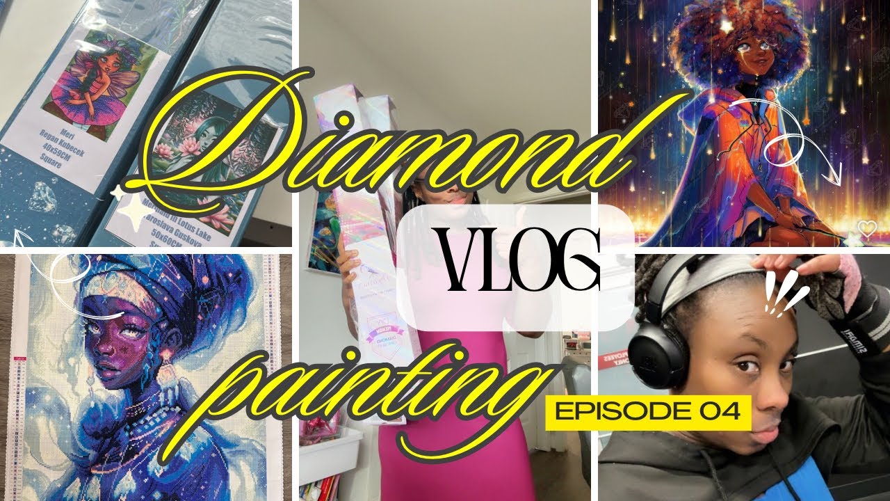 Diamond Painting Vlog #4: Finishing My Canvas + Reacting to Diamond Art Club’s New Releases!”