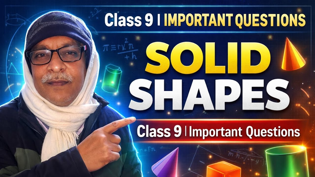 Class 9 solids shapes important questions solution. ❤️🚩🚩