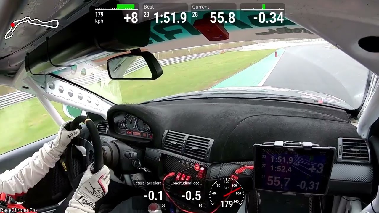 Michał Sobota in M3 E46 @ Autodrom Most (Track Masters) 1:50.7 best lap @ 2023.04.15