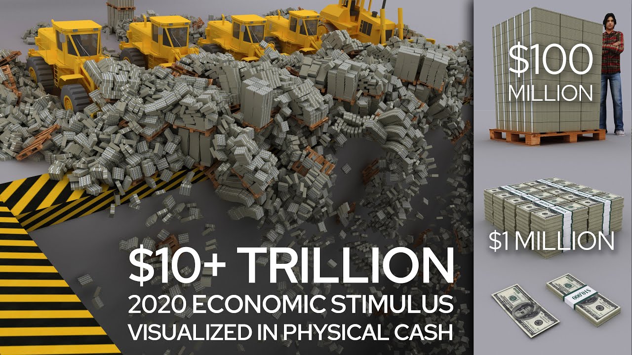 $10+ Trillion 2020 Economic Stimulus Visualized in Physical Cash