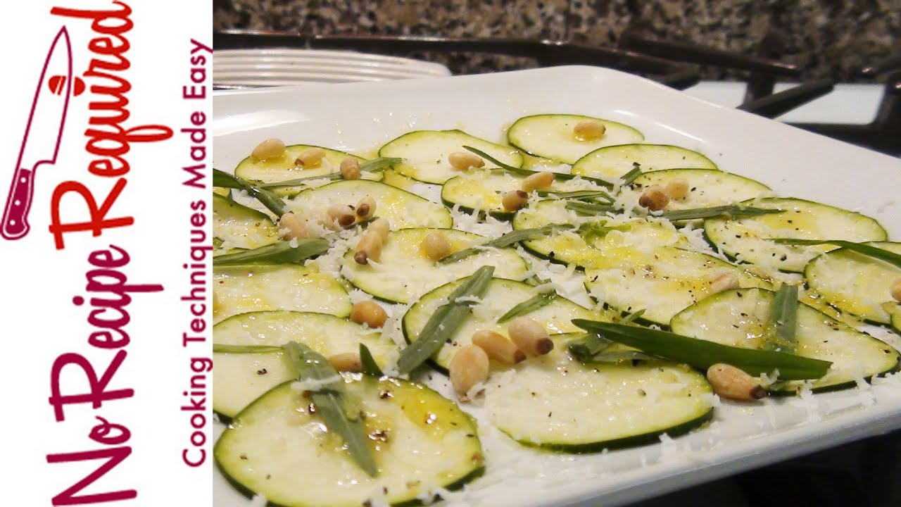 Zucchini Carpaccio Salad - NoRecipeRequired.com