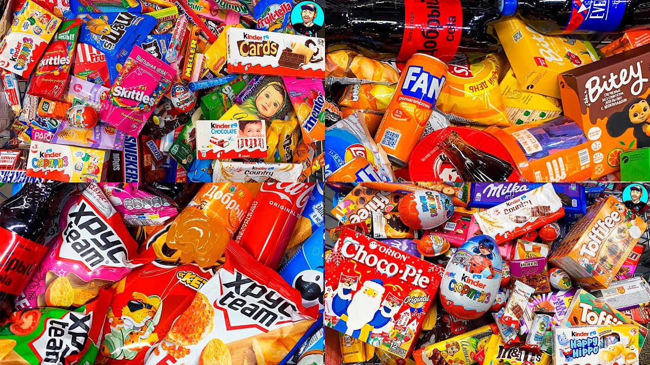 Мега Выпуск! Конфеты и Сладости🍫Киндер Сюрприз, Coca Cola, Meller,  A Lot of Candy Compilation Video