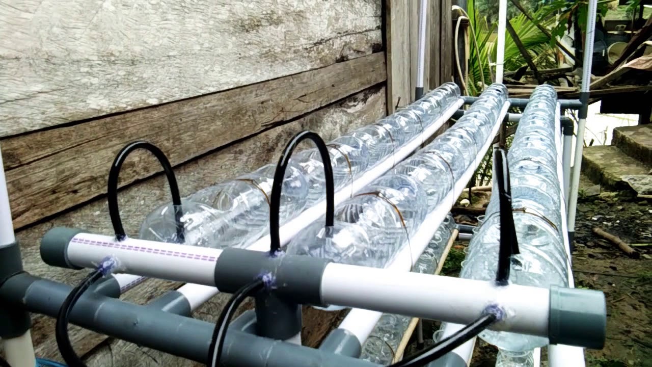 Part 1 Percobaan Sirkulasi Hidroponik Sistem DFT Dengan Memanfaatkan Botol Aqua Bekas Dan Pipa Bekas