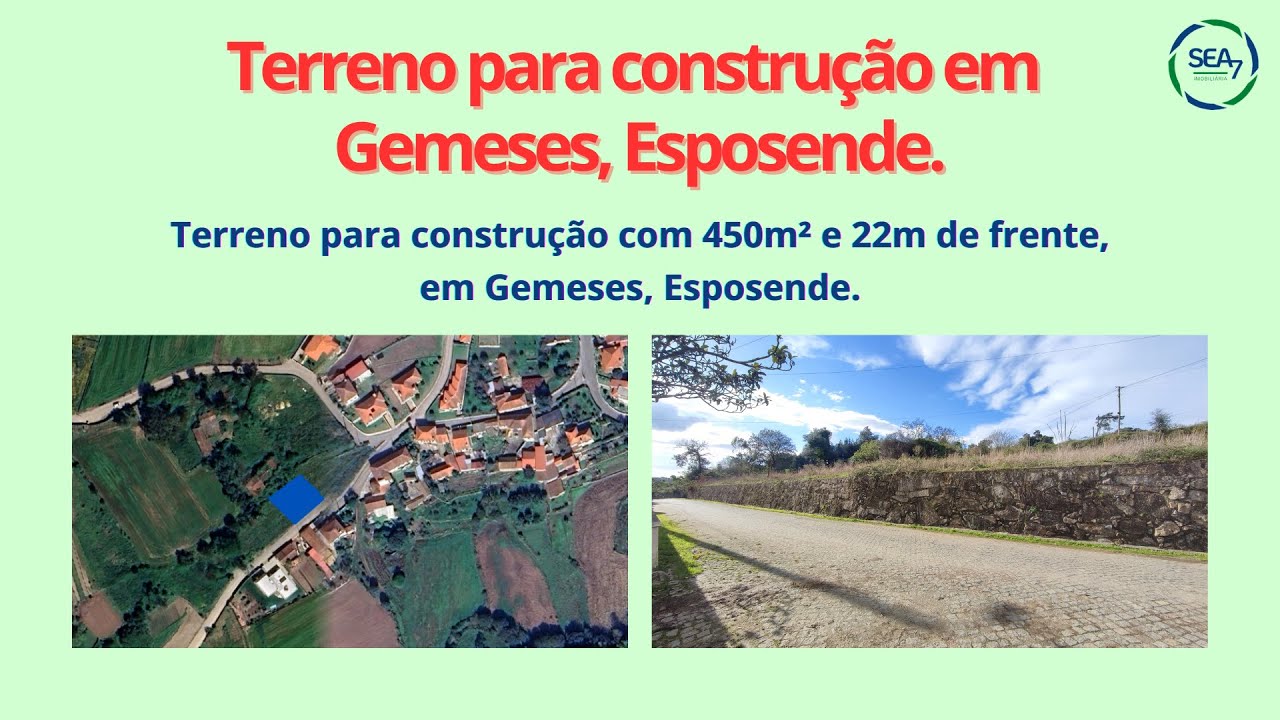 Lote 3, terreno para construção em Gemeses, Esposende