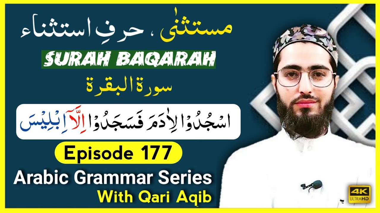 MUSTASNA  IN QURAN ? | مستثنٰی اور حرف استثناء | Arabic Grammar Series | Ep - 177 | Qari Aqib