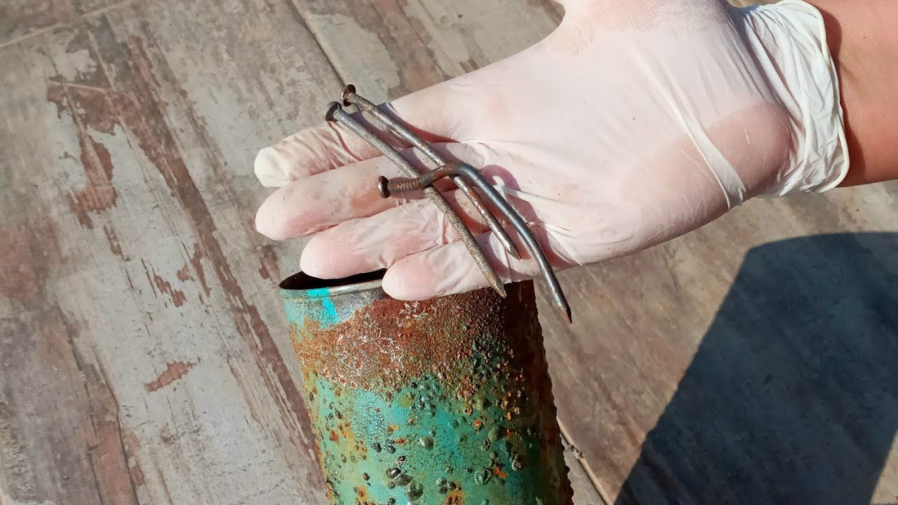 Bitkilerde paslı çivi, paslı teneke