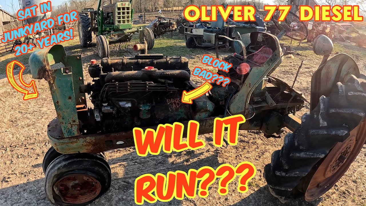 WILL IT RUN??? Junkyard OLIVER 77 DIESEL assessment
