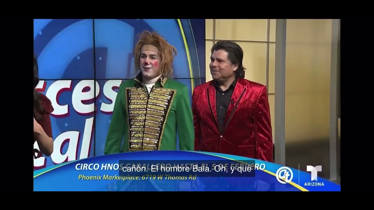 Telemundo az Payaso Tutyfruty Circo hermanos caballero