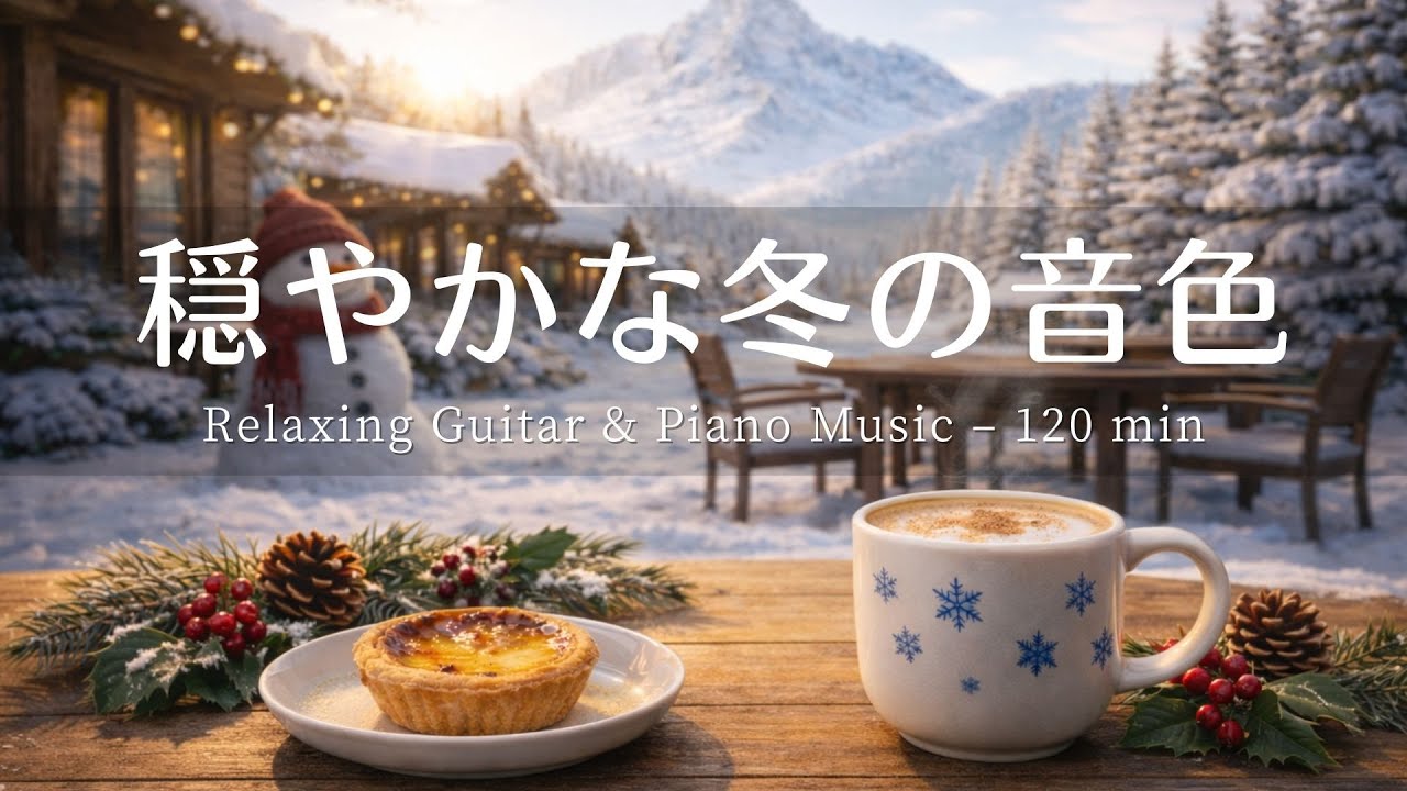 【癒し・作業用BGM】山カフェで心地よい時間 Vol.2☕️❄️| Relaxing Piano & Guitar – やさしいギター＆ピアノのリラックス音楽｜集中・読書・勉強用