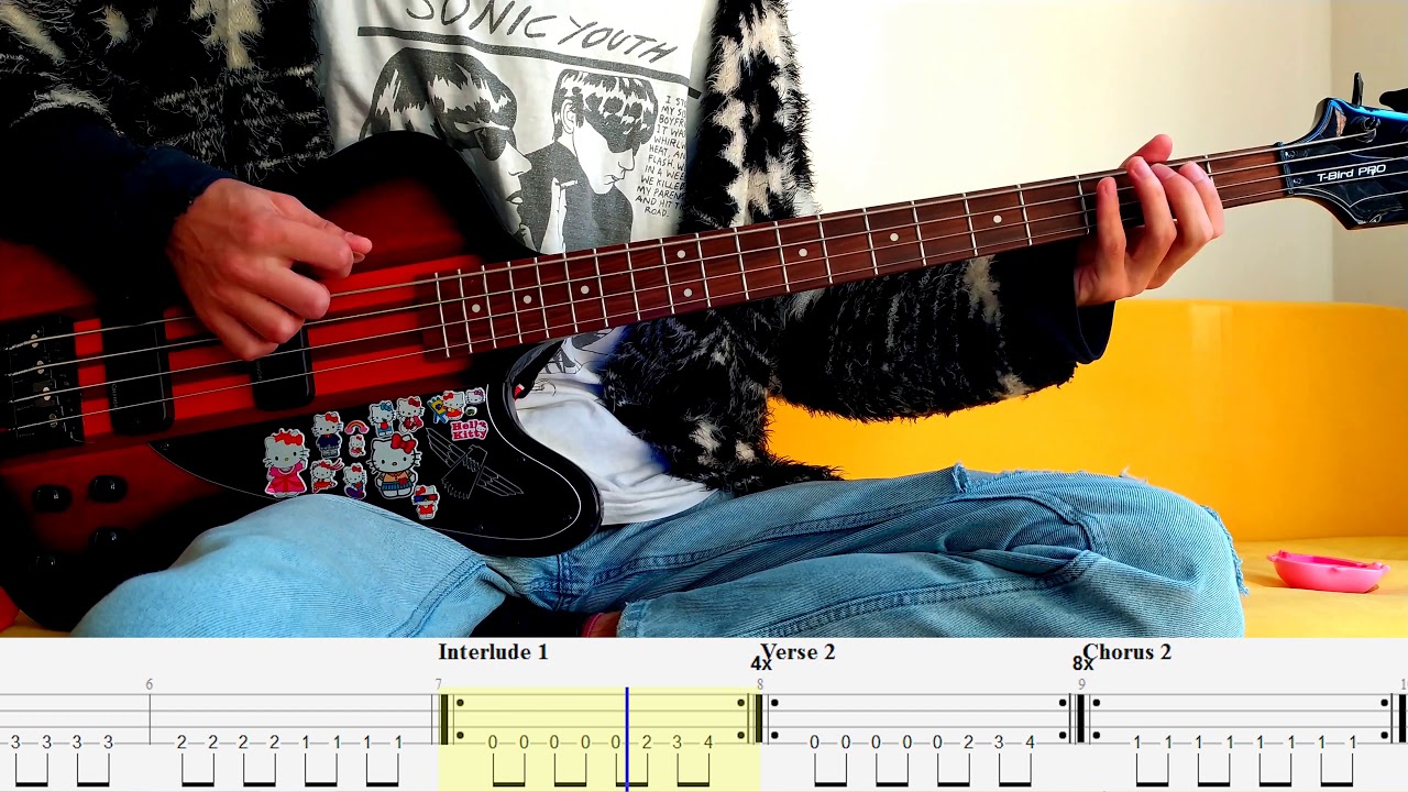 The Money Will Roll Right In – Nirvana – Bass cover with tabs (4k)