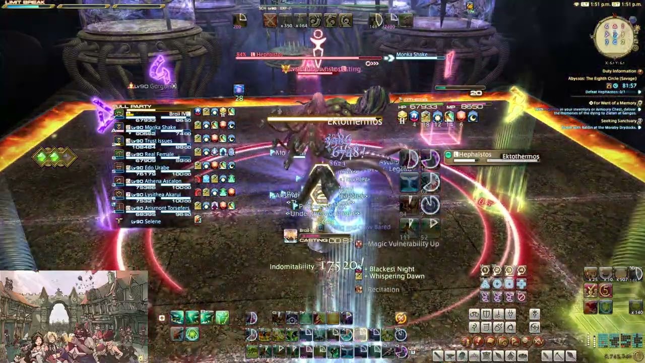 FFXIV: P8S Phase 1 Clear (Scholar PoV: 7054.8 rdps)