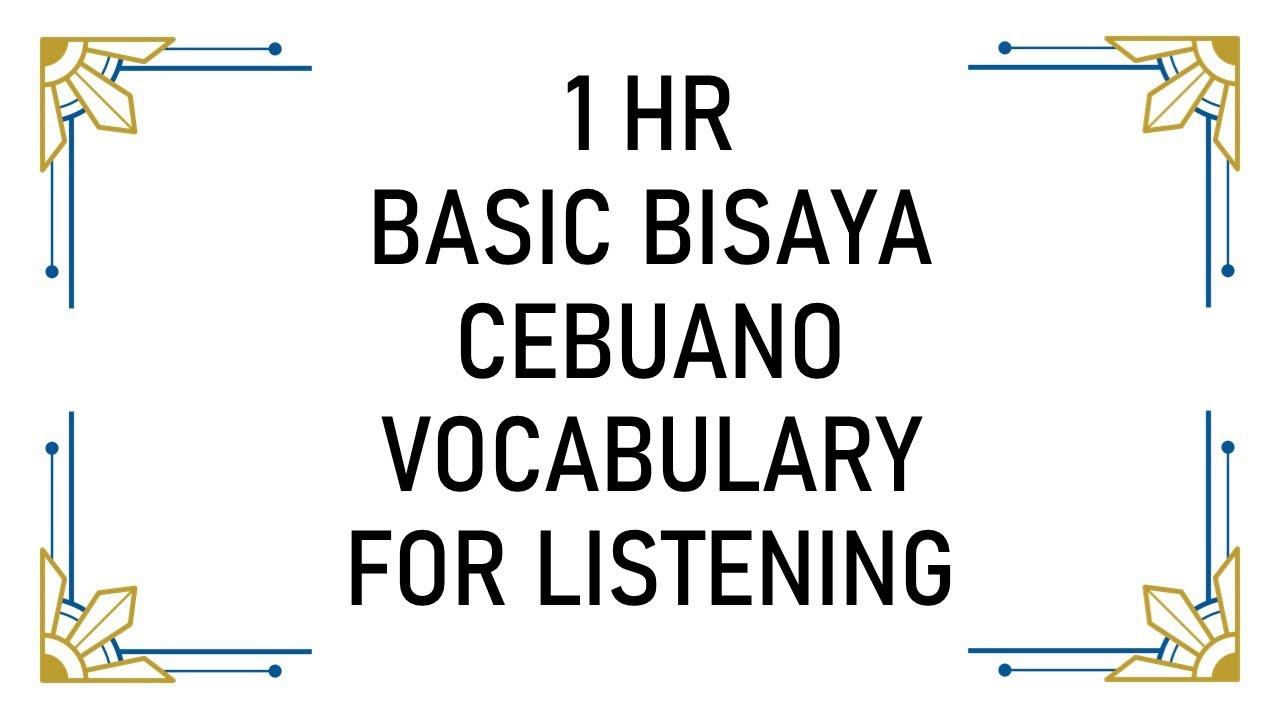 1-HR BASIC BISAYA CEBUANO Vocabulary | Lesson from VLOG#2