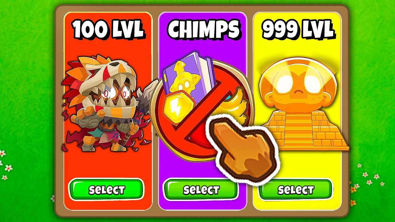 Wybierz SWOJE ULEPSZENIE MAŁPKI vs NAJTRUDNIEJSZY TRYB w BLOONS TD 6 (CHIMPS)
