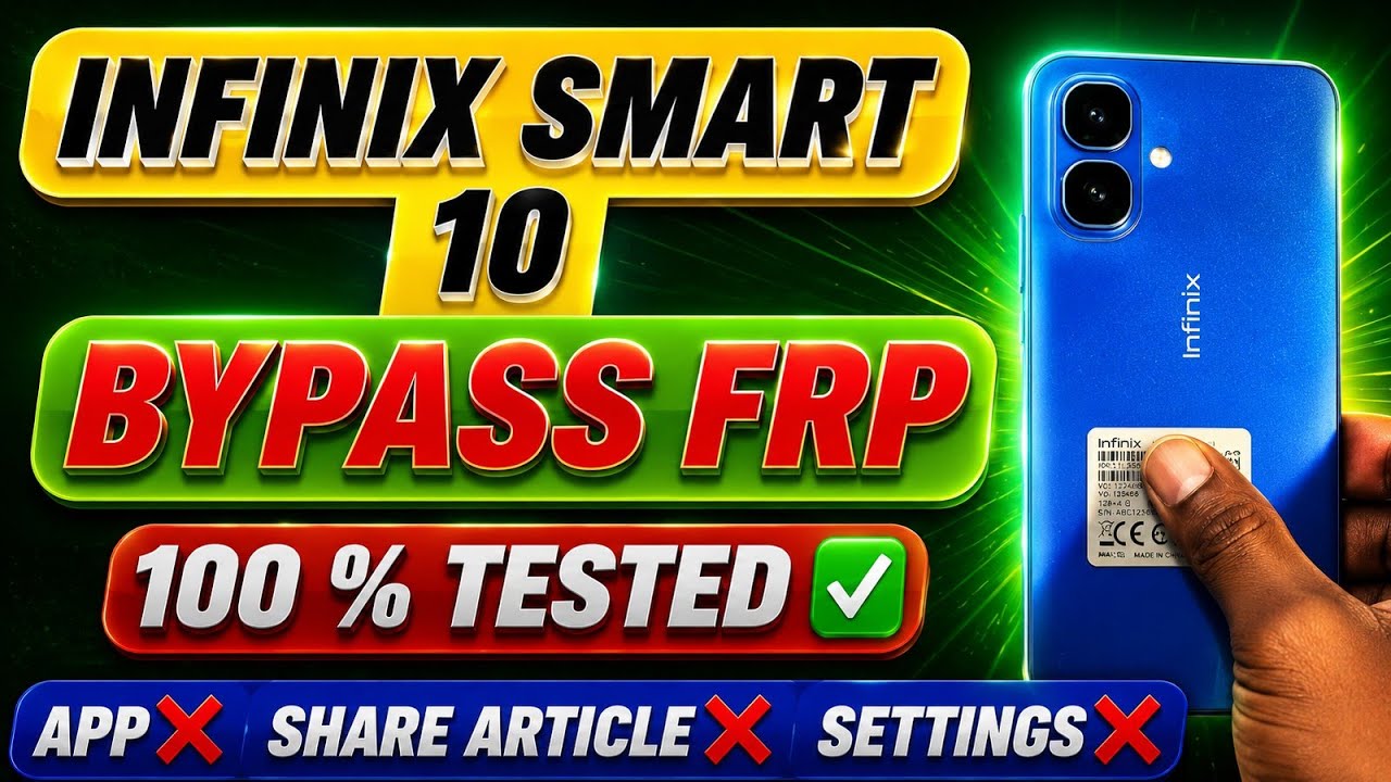 Infinix Smart 10 FRP Bypass 2026 🔓 New Method Without PC | 100% Working