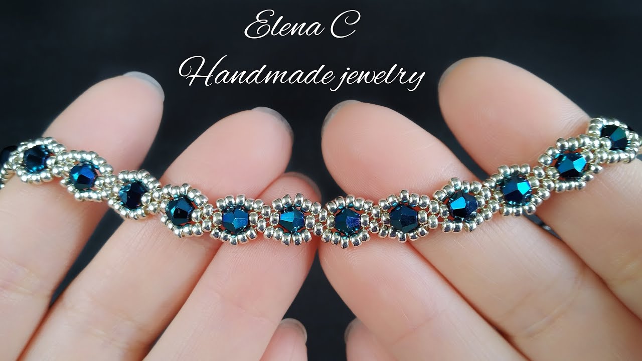 Beaded Bracelet Tutorial Beautiful Jewelry HandMade Красивый Браслет из бисера и бусин своими руками