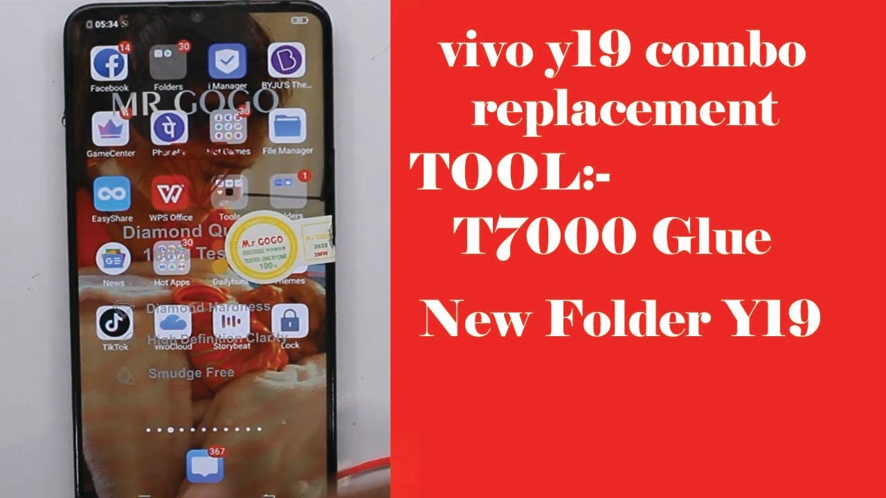 vivo y19 display combo replacement