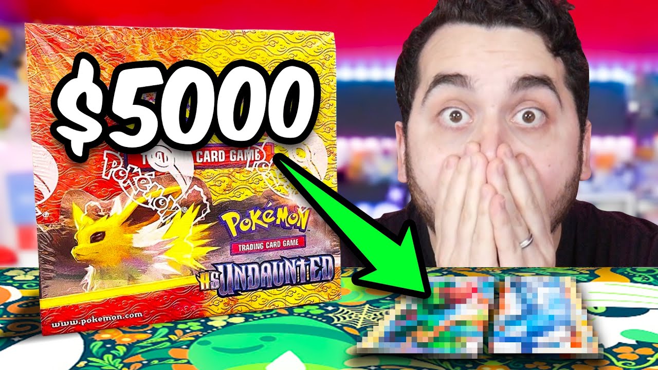 I opened a $5000 Pokemon HGSS Undaunted Booster Box and it was INSANE!