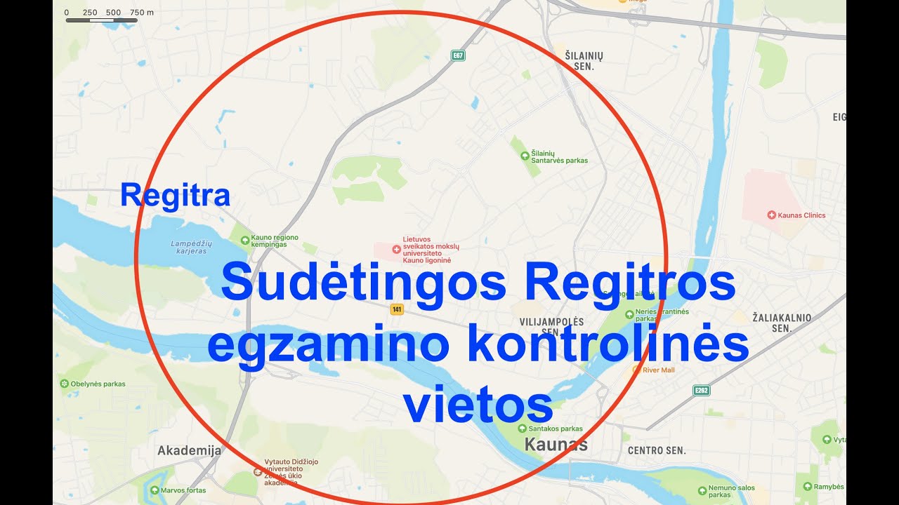 Klastingos vairavimo egzamino vietos