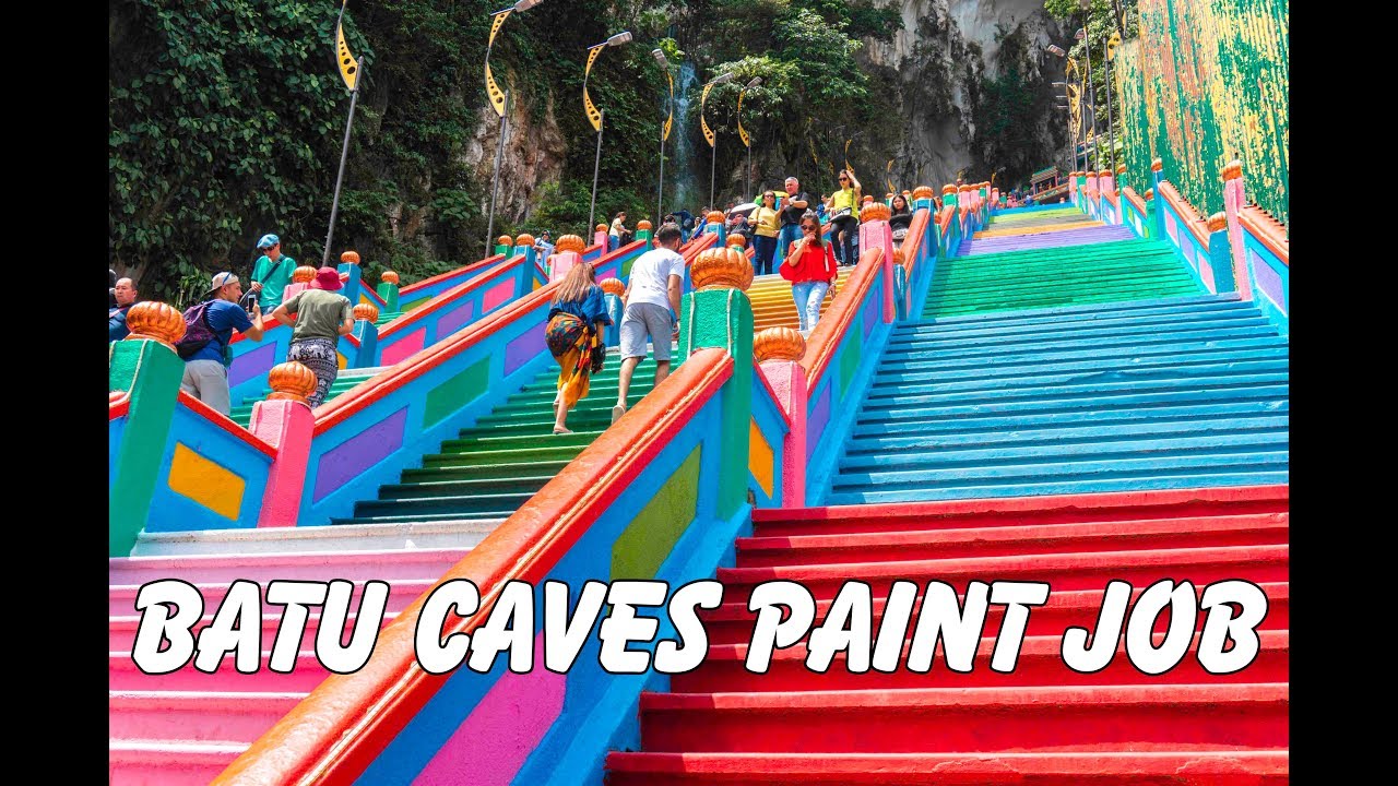 Batu Caves Painted Kuala Lumpur (Drone footage)