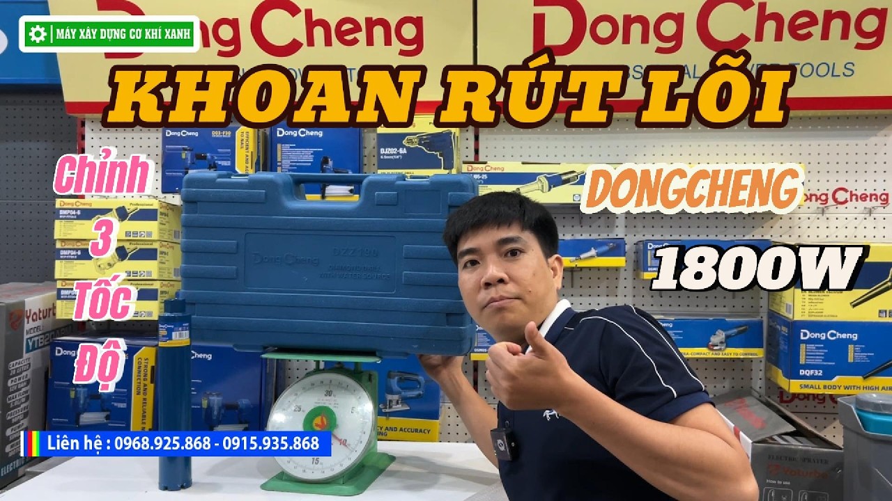 Mở Hộp Máy Khoan Rút Lõi DongCheng DZZ190 Chính Hãng