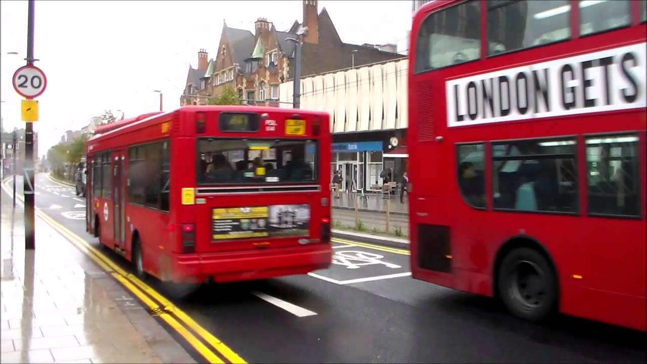 Buses and trams in George Street, Croydon 05/10/2015