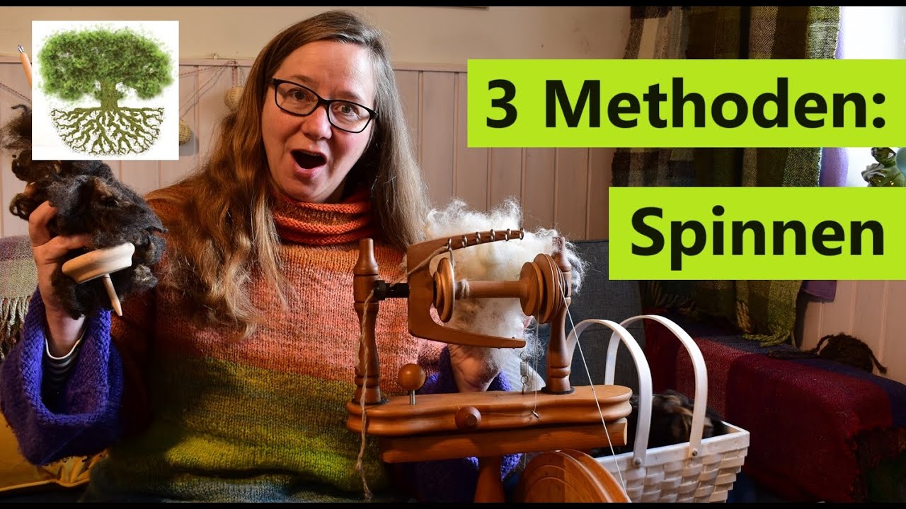 Drei Arten zu spinnen, Spinnen mit Spinnrad, mit Handspindel, ohne Hilfsmittel zum Geld Sparen