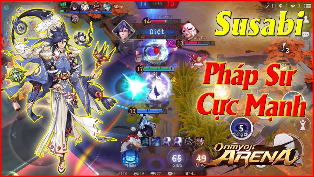 🌸Onmyoji Arena: Susabi Pháp Sư Ném Sao Rơi - AP Sát Thủ Cực Đáng Sợ