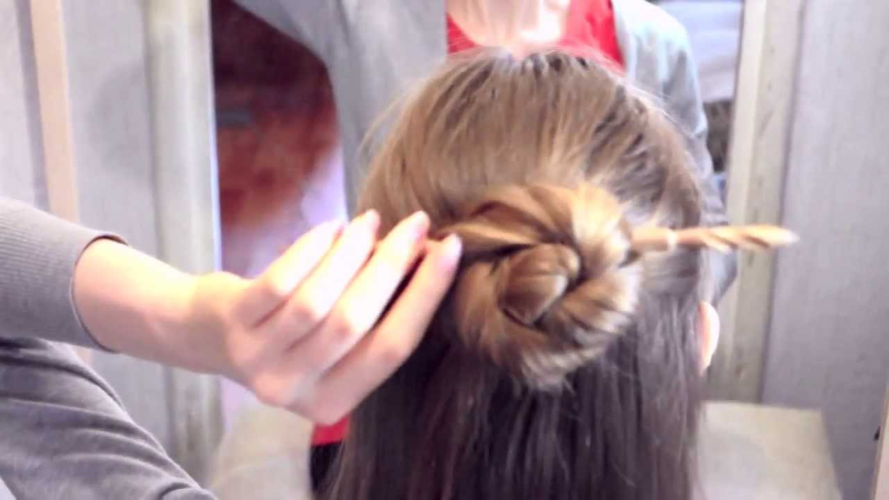 5 quick. Hairstyle with hair sticks.