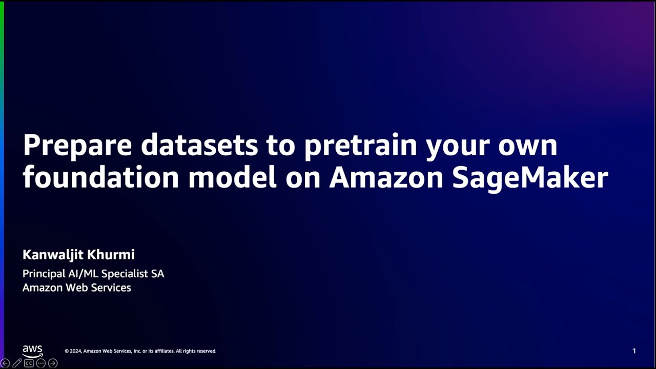 Pre-training foundation models on Amazon SageMaker | Step 1: Prepare data | Amazon Web Services