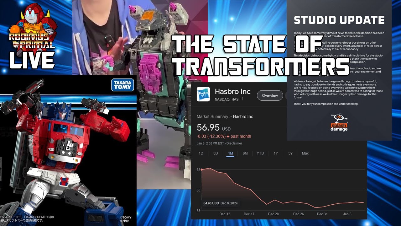 RodimusPrimal Live - The State of Transformers - Is it Robots in Decline?