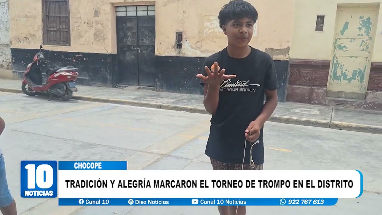 #chocope - TRADICIÓN Y ALEGRÍA MARCARON EL TORNEO DE TROMPO EN EL DISTRITO