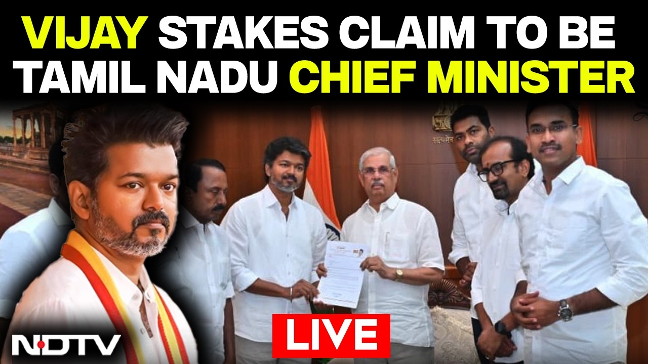 Vijay LIVE | TVK Chief Vijay LIVE| Vijay Meet Governor, Stakes Claim To Be Tamil Nadu Chief Minister