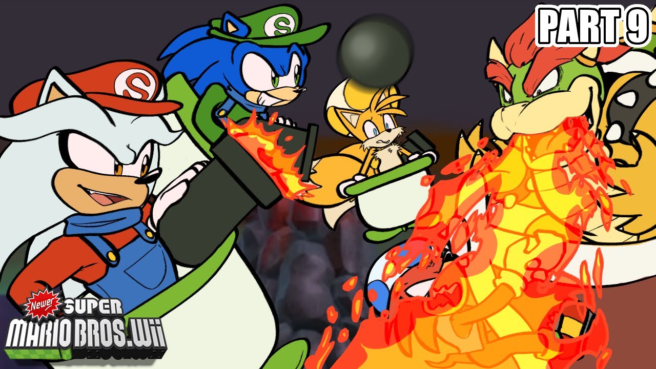 SHOWDOWN WITH BOWSER! - Silver & Team Sonic Play Newer Super Mario Bros. Wii Part 9
