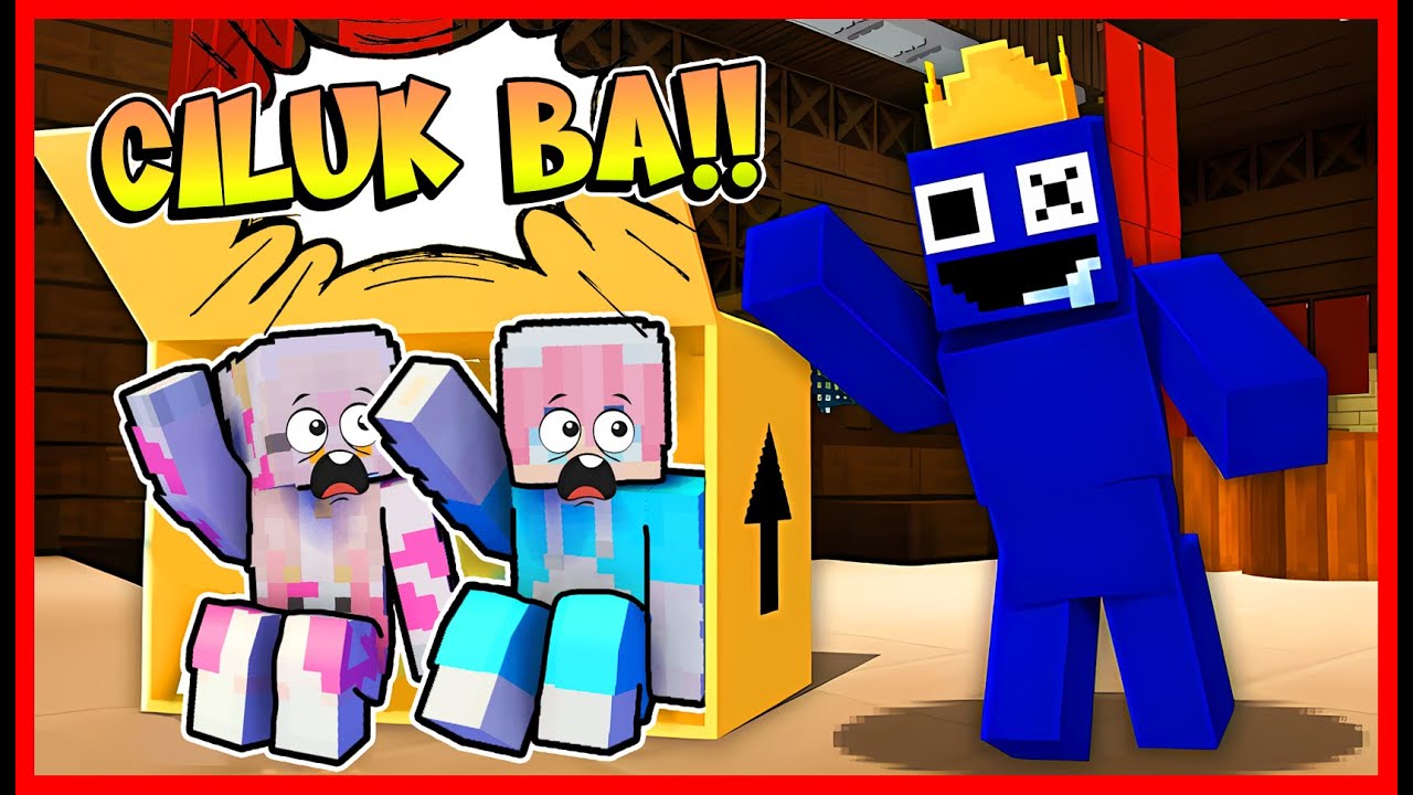 ATUN & MOMON BERMAIN HIDE AND SEEK BERSAMA RAINBOW FRIEND di Minecraft !! Feat @MOOMOO