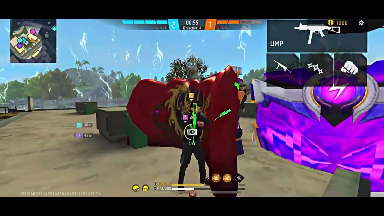 FREE FIRE MAX IOS, I PHONE PANNEL WITH HOLOGRAM LOCATION