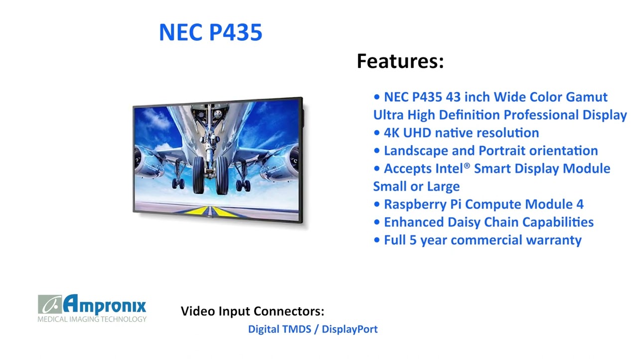 NEC P435 (49 inch) Public Display Monitor Sales | Service | Repair | Exchange | Replacement