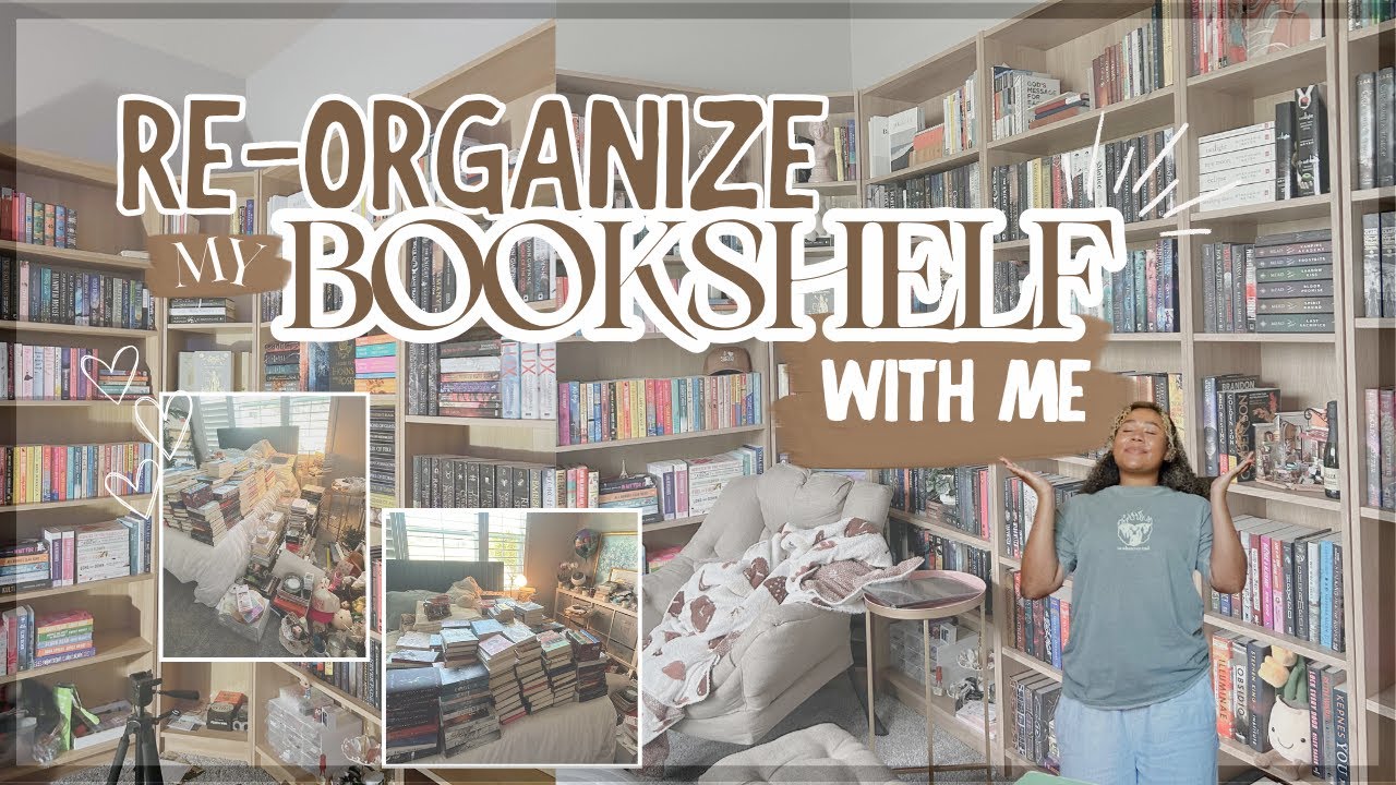 REORGANIZING MY BOOKSHELVES ✨📖🩷 counting how many books I physically own