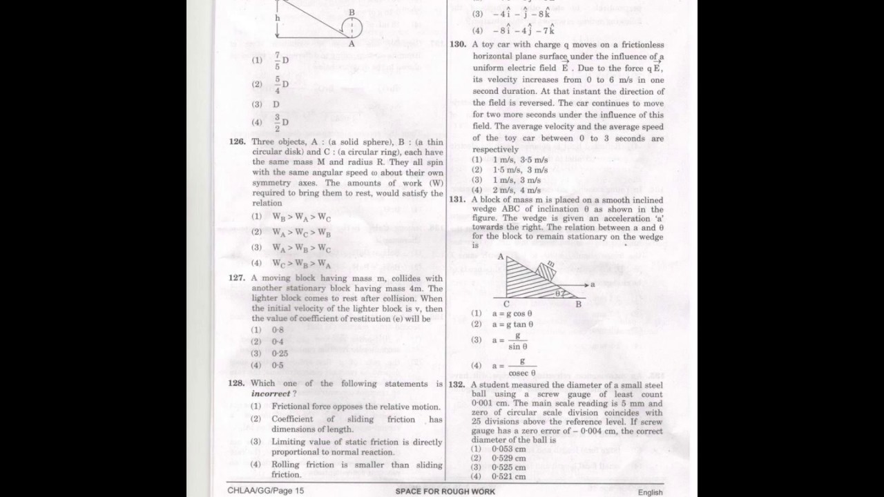 NEET Question Paper 2018 - Code GG