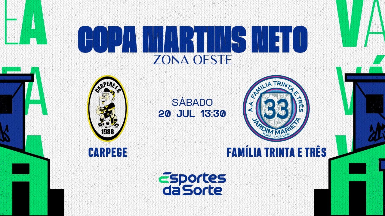Carpege FC x AA Família Trinta e Três • Copa Martins Neto 2024 (Zona Oeste)