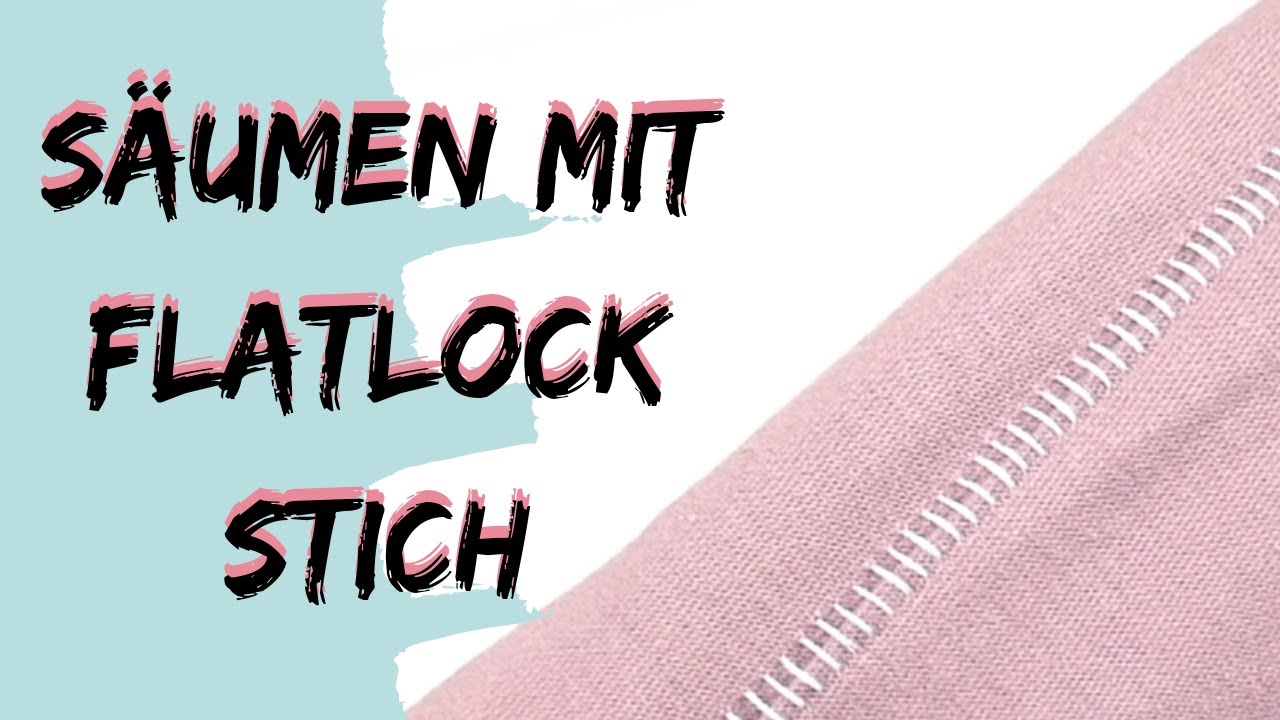 Flatlock Naht nähen - falsches Bündchen mit Flatlock Stich (baby lock enlighten)