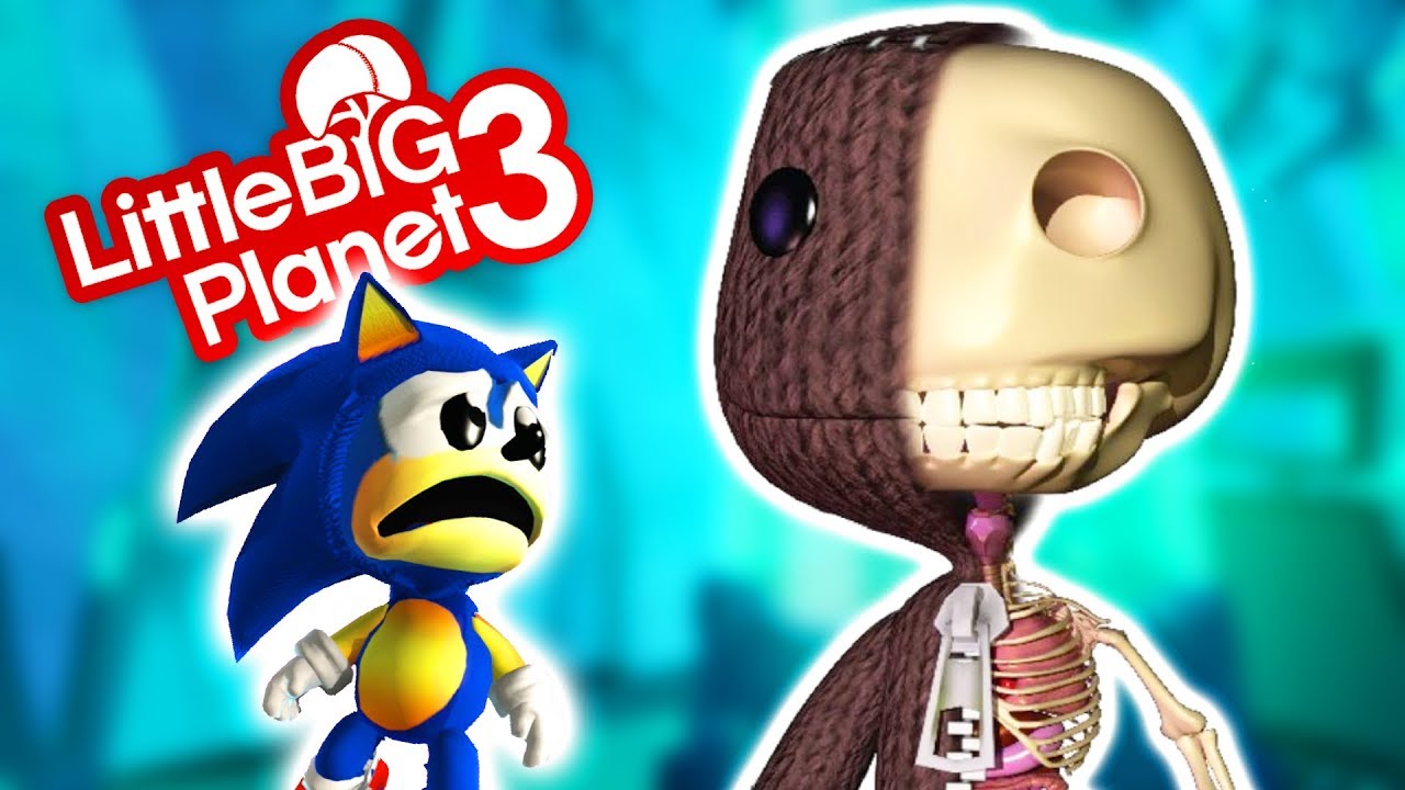 Sonic Goes Inside Sackboy - LittleBigPlanet 3 PS4 Gameplay | EpicLBPTime