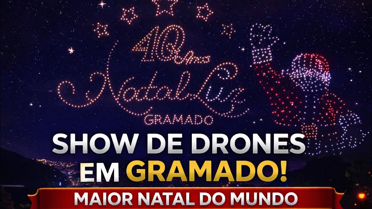 SHOW DE DRONES EM GRAMADO! O MAIOR NATAL DO MUNDO ILUMINOU O CÉU 🎄✨