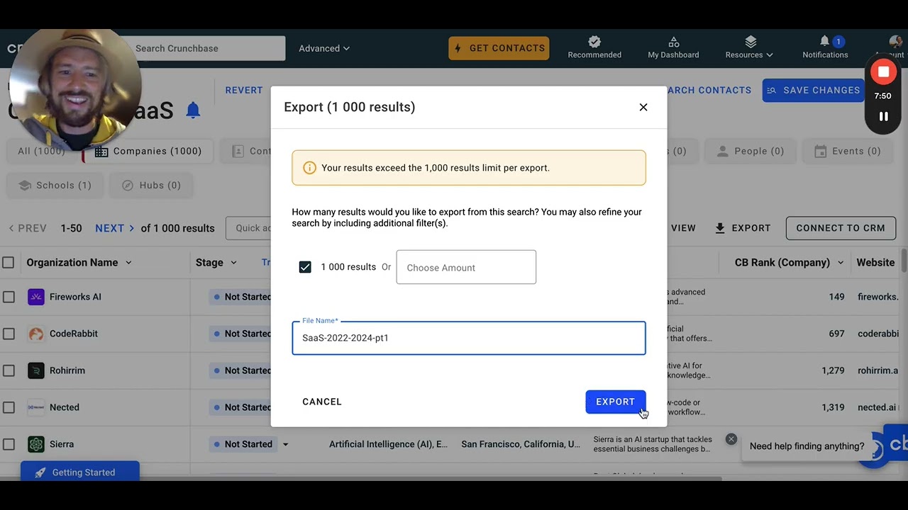 How to get contact info for decision makers at 35,000+ SaaS companies using CrunchBase