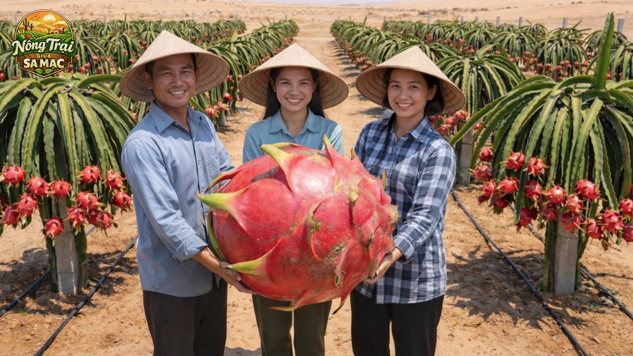 Không Ai Ngờ Thanh Long Có Thể Sống Ở Sa Mạc Và Kết Quả Cuối Cùng Còn Tuyệt Vời Hơn
