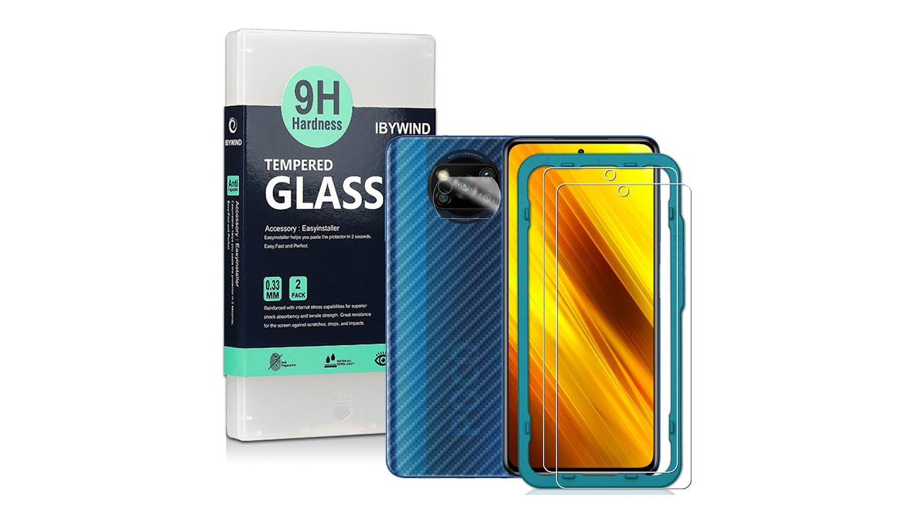 Xiaomi Poco X3 NFC / Poco X3 Pro Ibywind Tempered Glass Protectors With Easyinstall Template