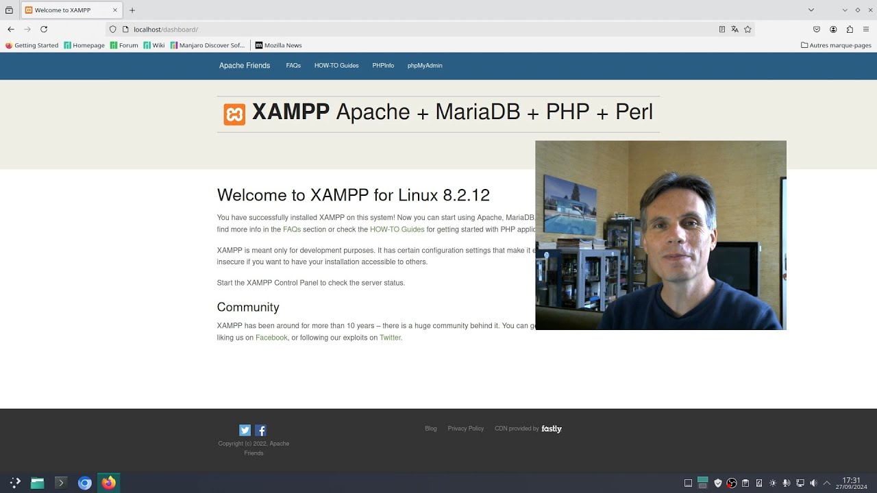 Installation de XAMPP et WordPress sous Linux Manjaro KDE Plasma