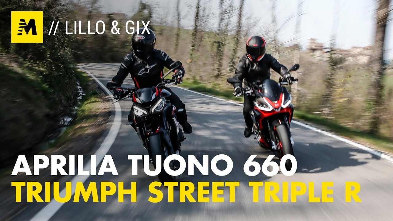 Aprilia Tuono 660 vs Triumph Street Triple R: i pesi medi