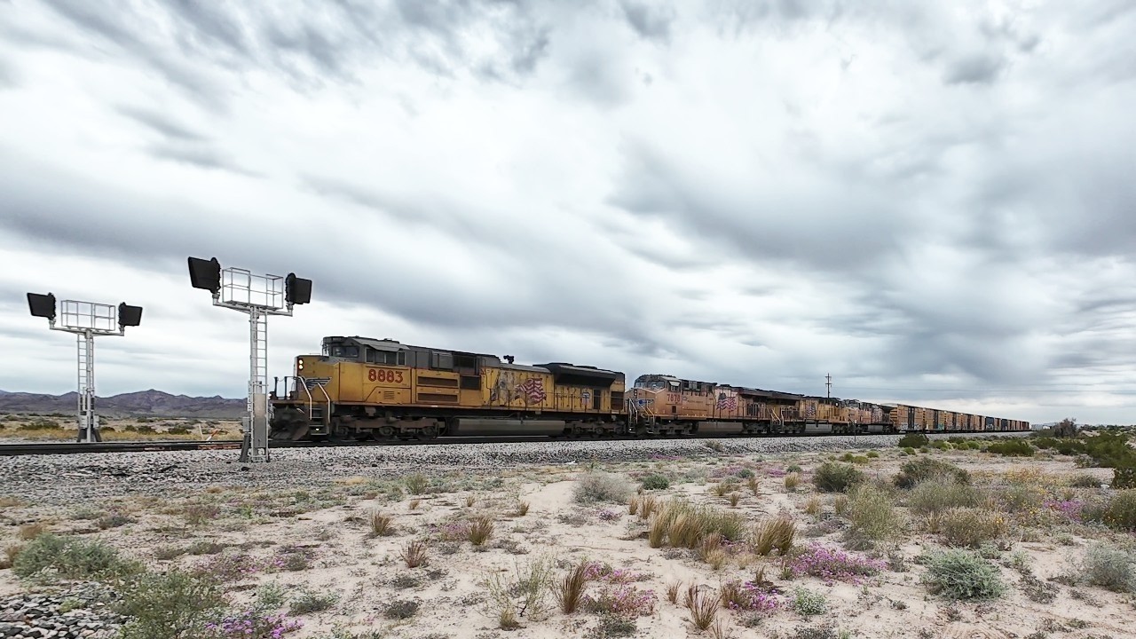 UP 8883 West — Mixed Freight at MP 762 | Sunset Route