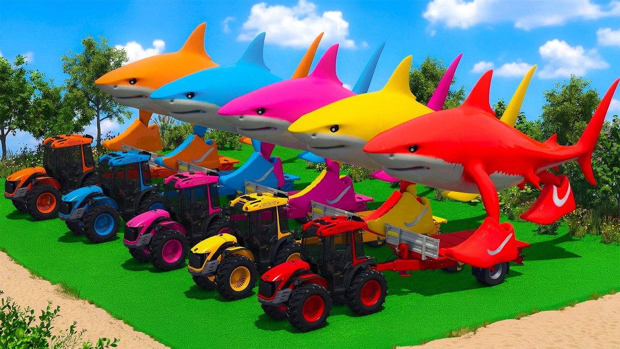 Tralalero Tralala Transport CHALLENGE &mdash; Antonio Carraro, JCB & Wheat Harvest 🦈🚜