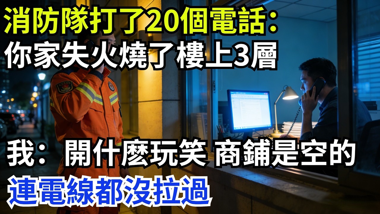 消防隊打了20個電話：你家失火燒了樓上3層，初步估損120萬，我：開什麽玩笑！我那商鋪是空的，連電線都沒拉過「歲月長歌」#奇闻故事#奇闻日常 #人间故事 #真实故事